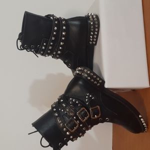 Womans  studded  ankle  boots